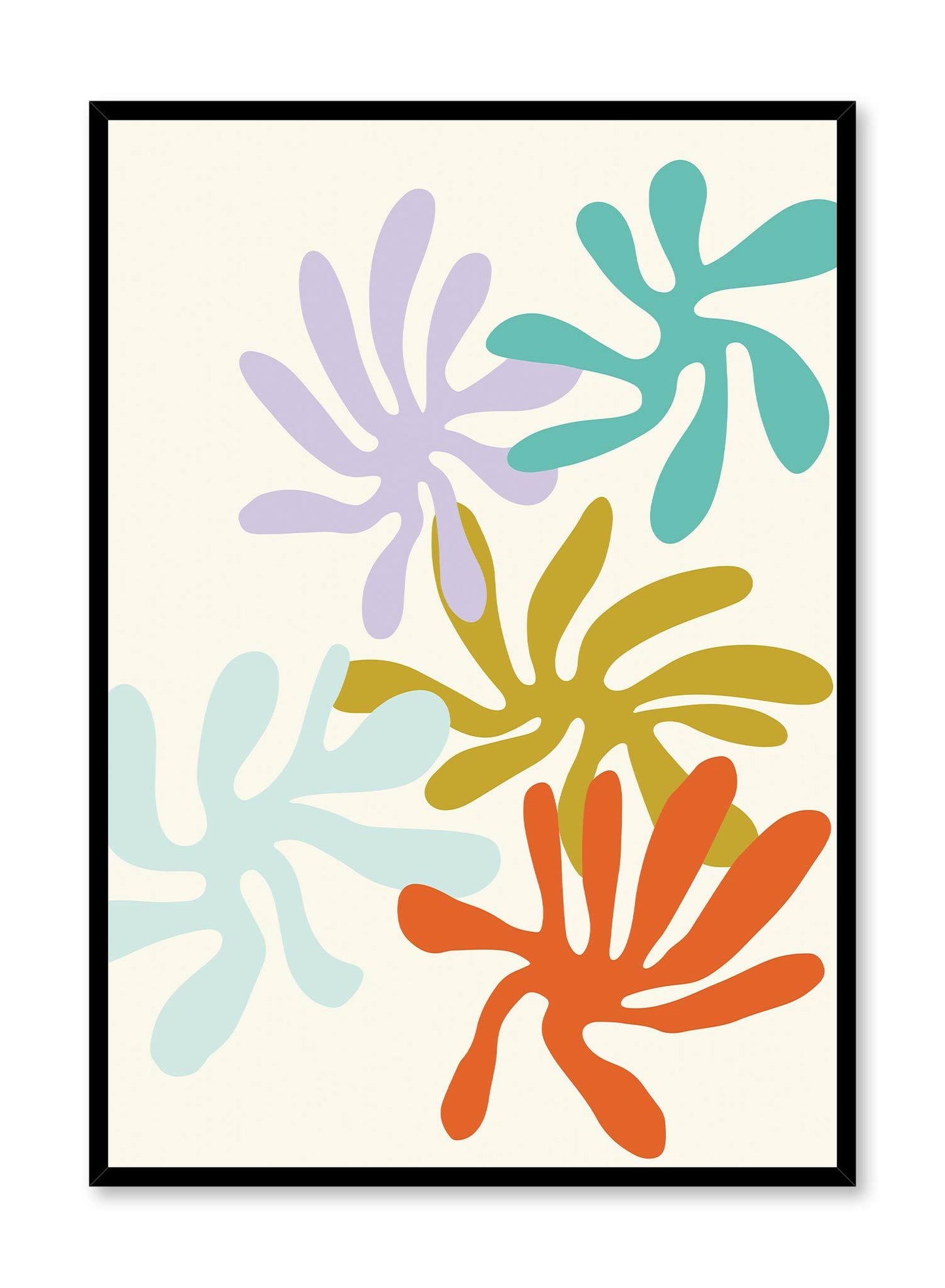 Nifty is a minimalist illustration poster of a retro floral pattern by Opposite Wall.