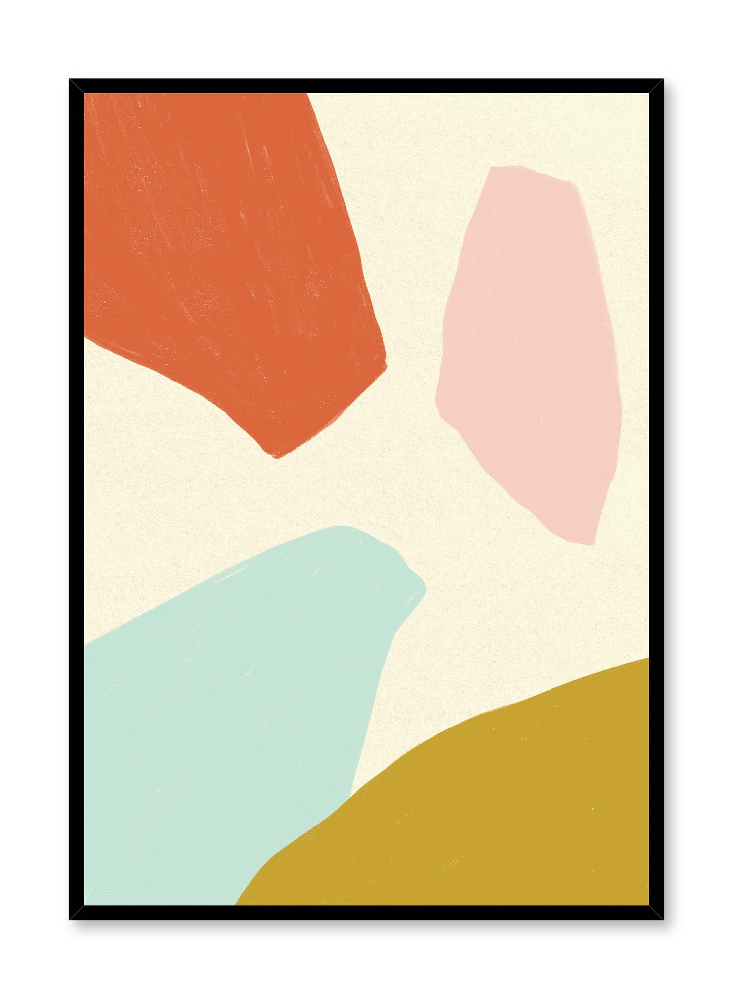 Shapin’ Up is a minimalist illustration poster of colourful abstract shapes by Opposite Wall.