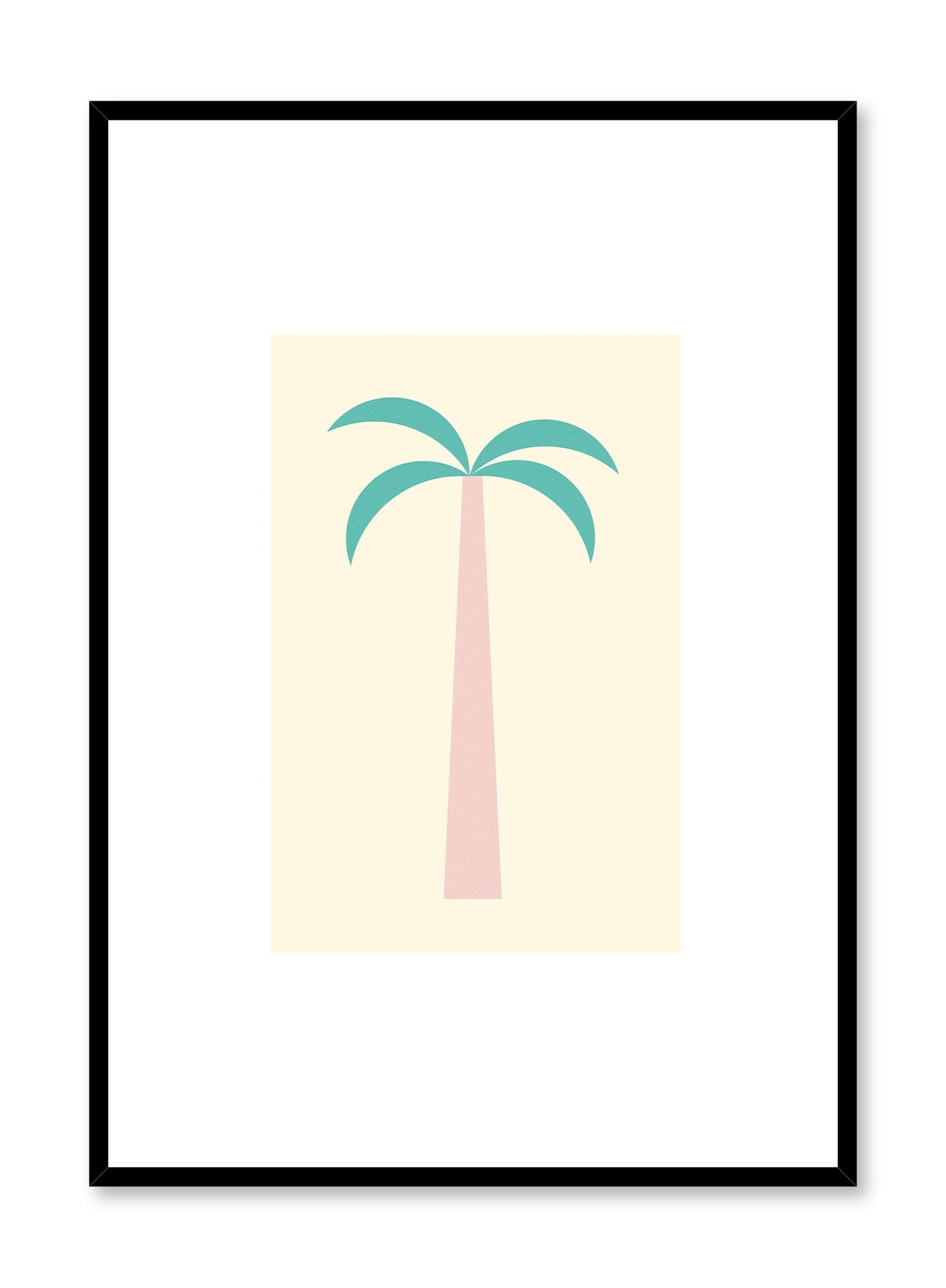 Baby Palm is a minimalist illustration poster of a baby palm tree by Opposite Wall.