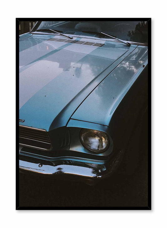 Classic Ride is a vintage photography poster of a 60's muscle car by Opposite Wall.
