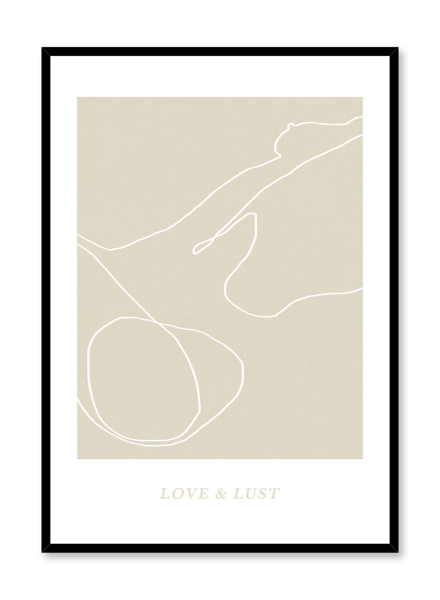 Love & Lust is a continuous line art illustration with the words 'Love & Lust' by Opposite Wall.