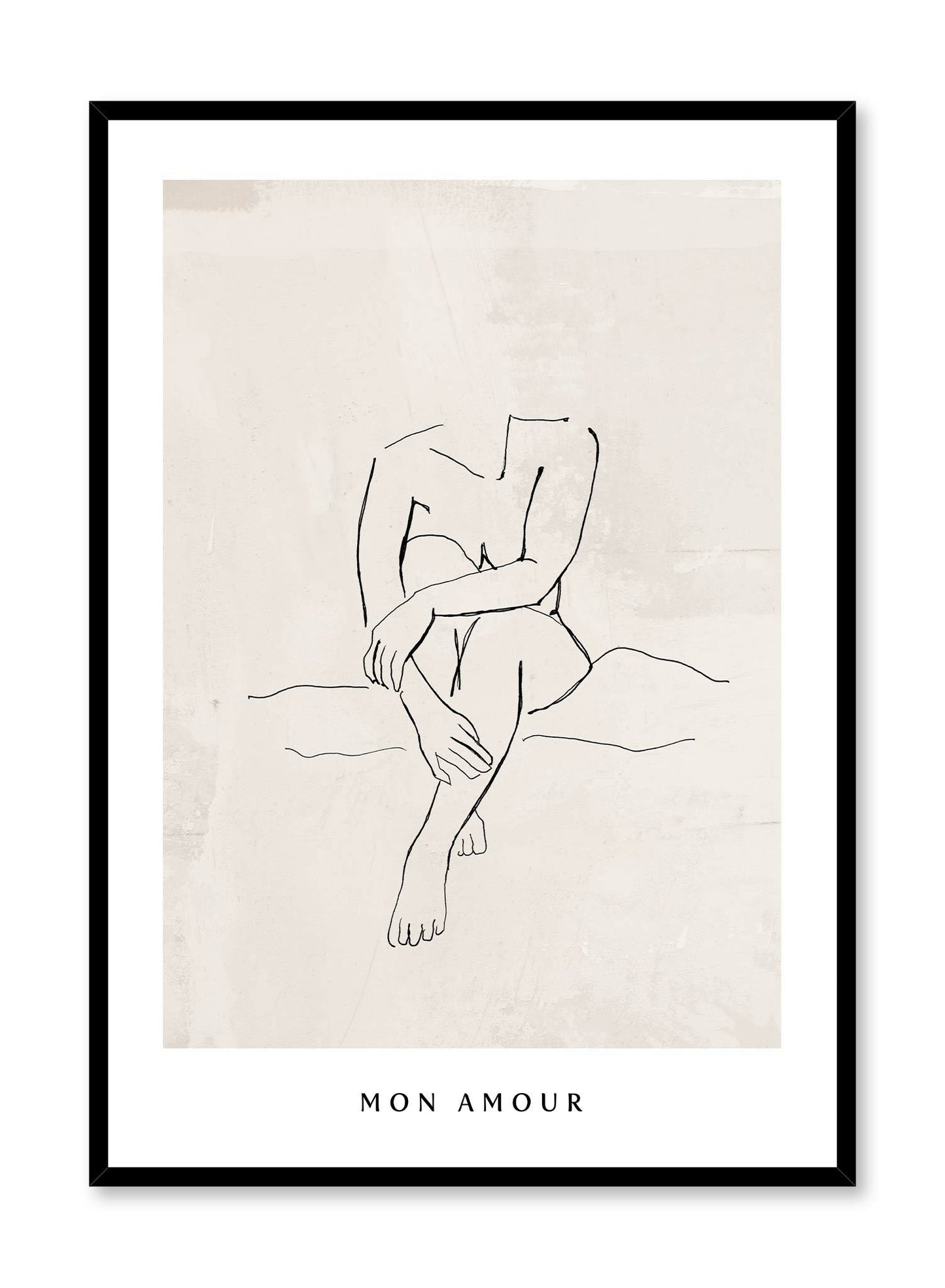 Aurora is a line art illustration of a naked woman sitting on a bed by Opposite Wall.