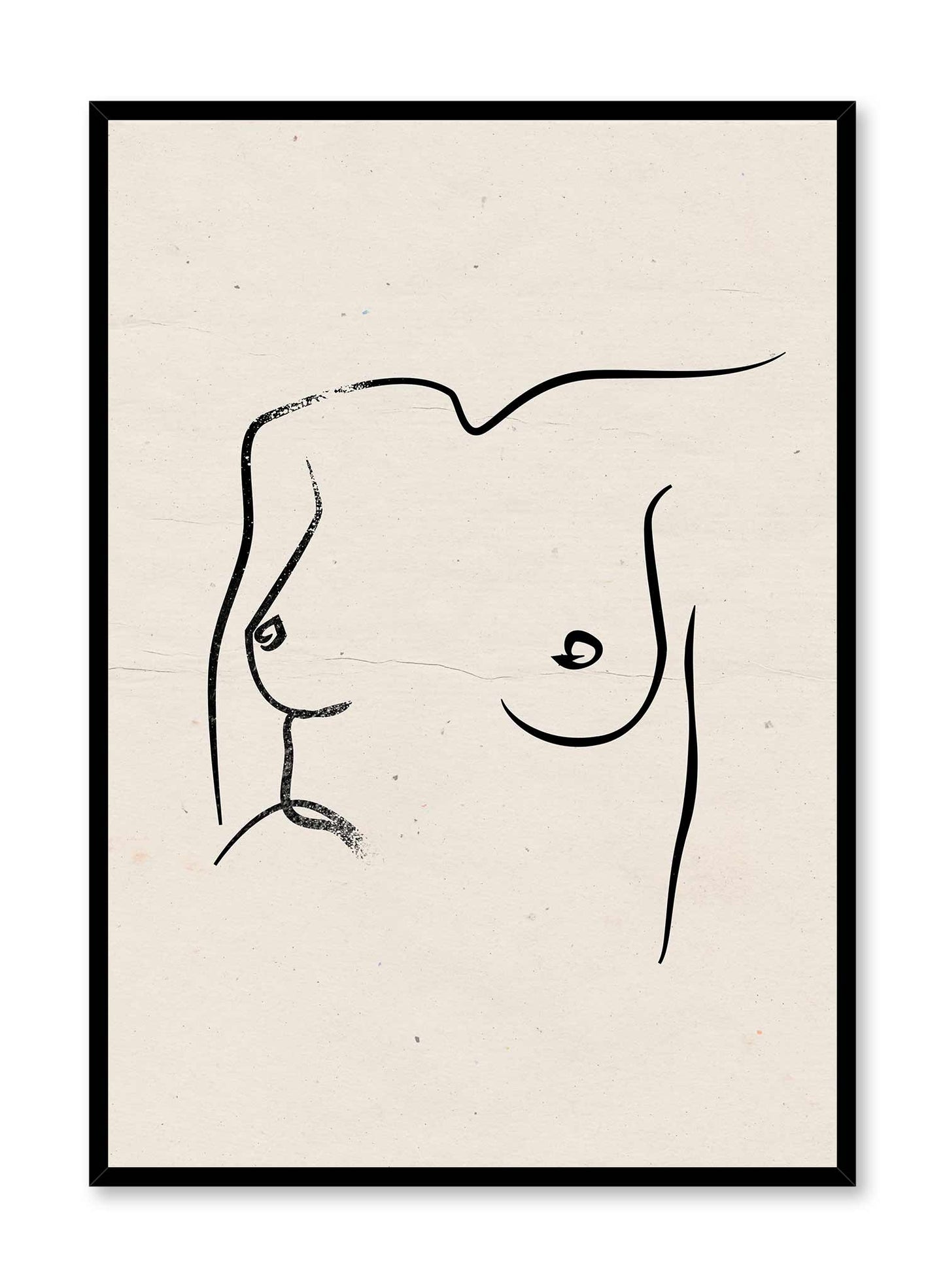 Birthday Suit is a line art illustration of a glamorous woman's chest by Opposite Wall.