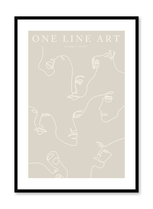 Gathering is a line art illustration of many faces by Opposite Wall.