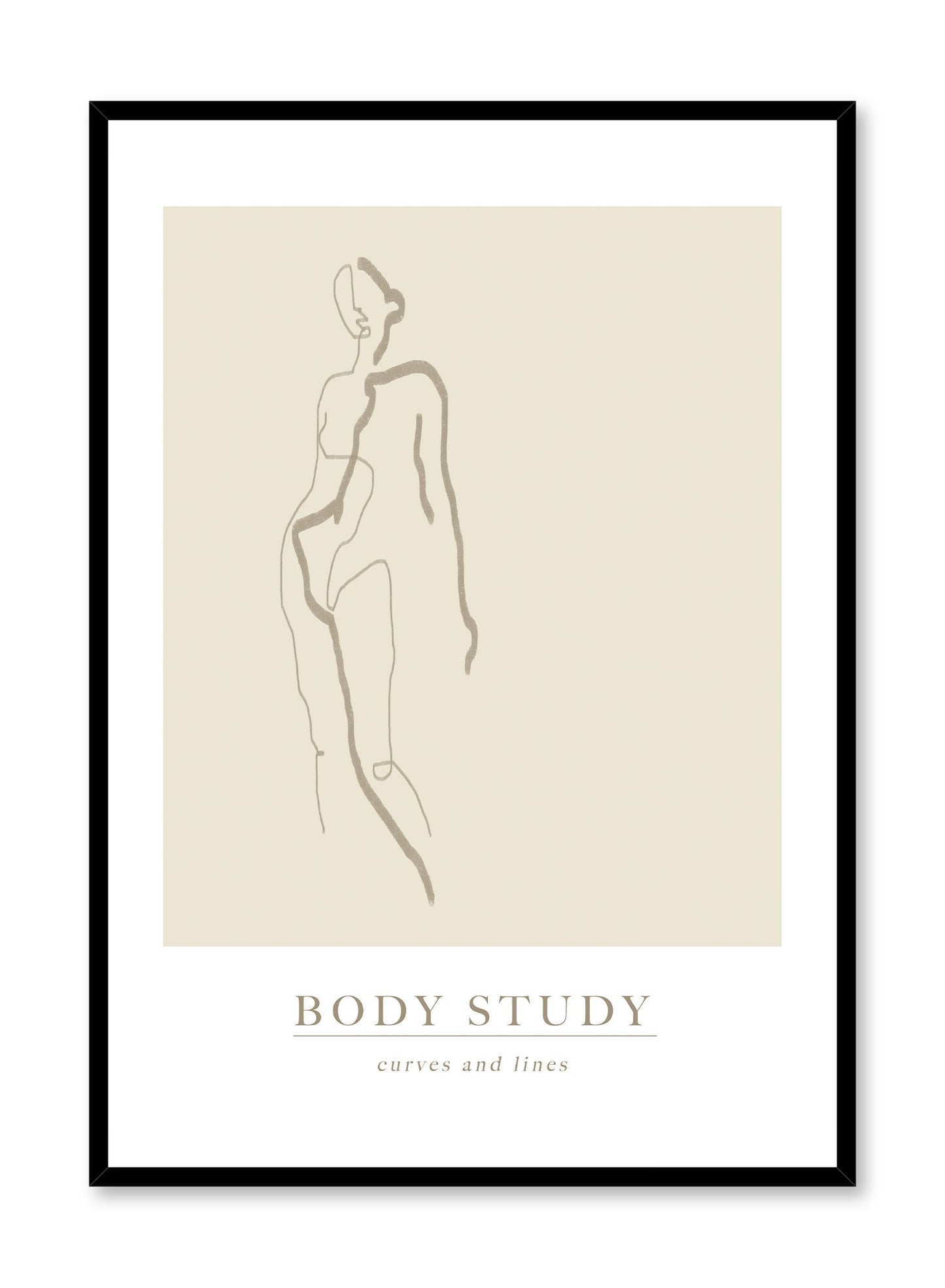 Fluid is a line art illustration of a woman's front silhouette by Opposite Wall.