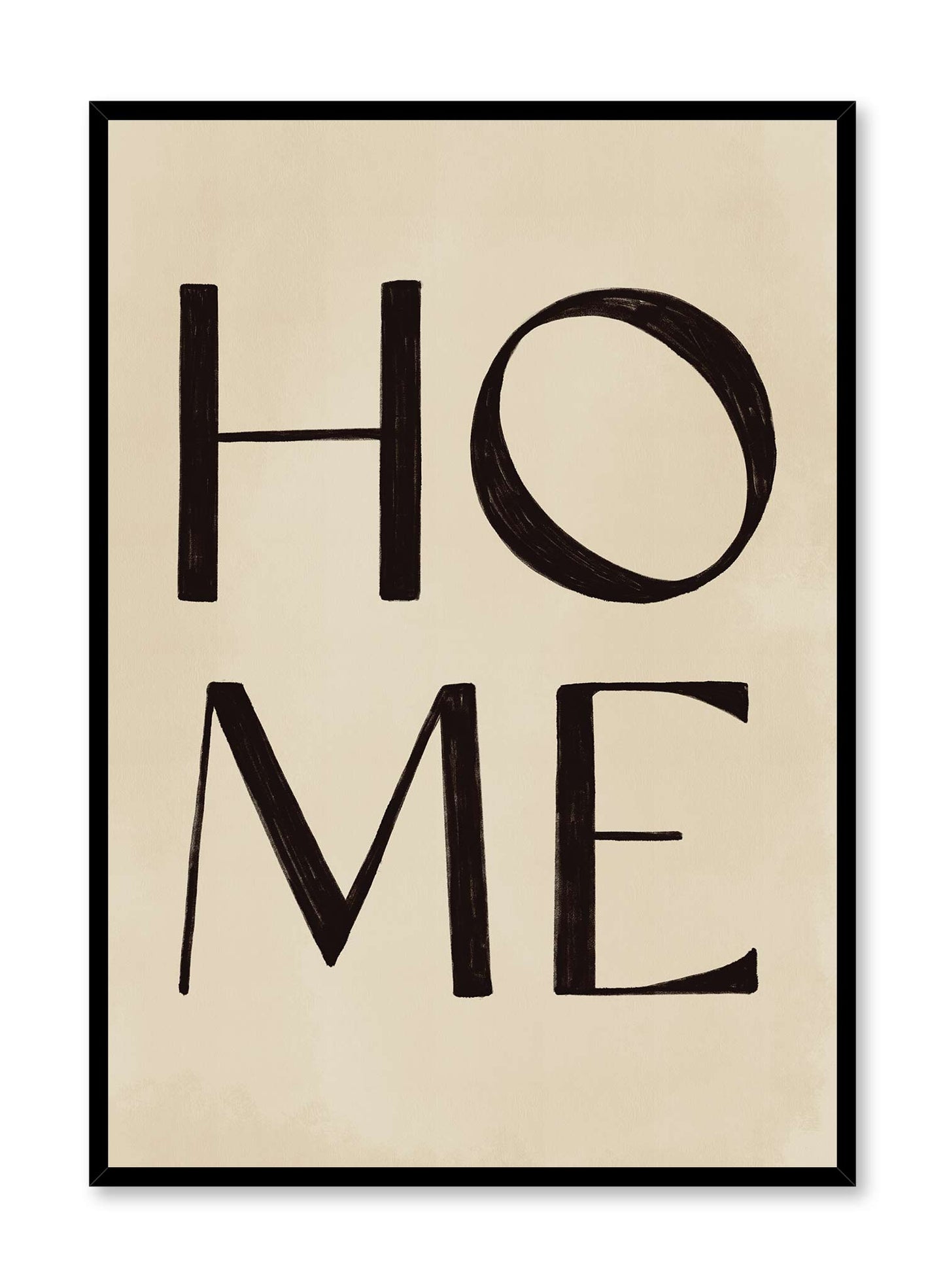 Come Home is a typography and illustration of the word 'Home' written in big font by Audrey Rivet in collaboration with Opposite Wall.