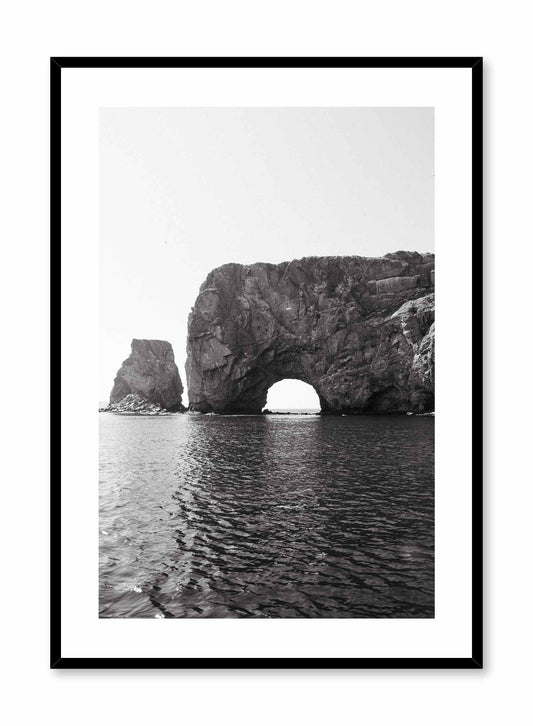 Gaspé is a minimalist photography of the famous and daunting Percé Rock in Gaspé, Quebec by Opposite Wall. 