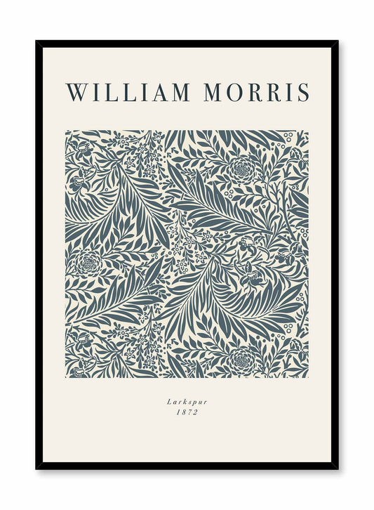 Larkspur is a minimalist artwork by Opposite Wall of William Morris' Larkspur from 1872.
