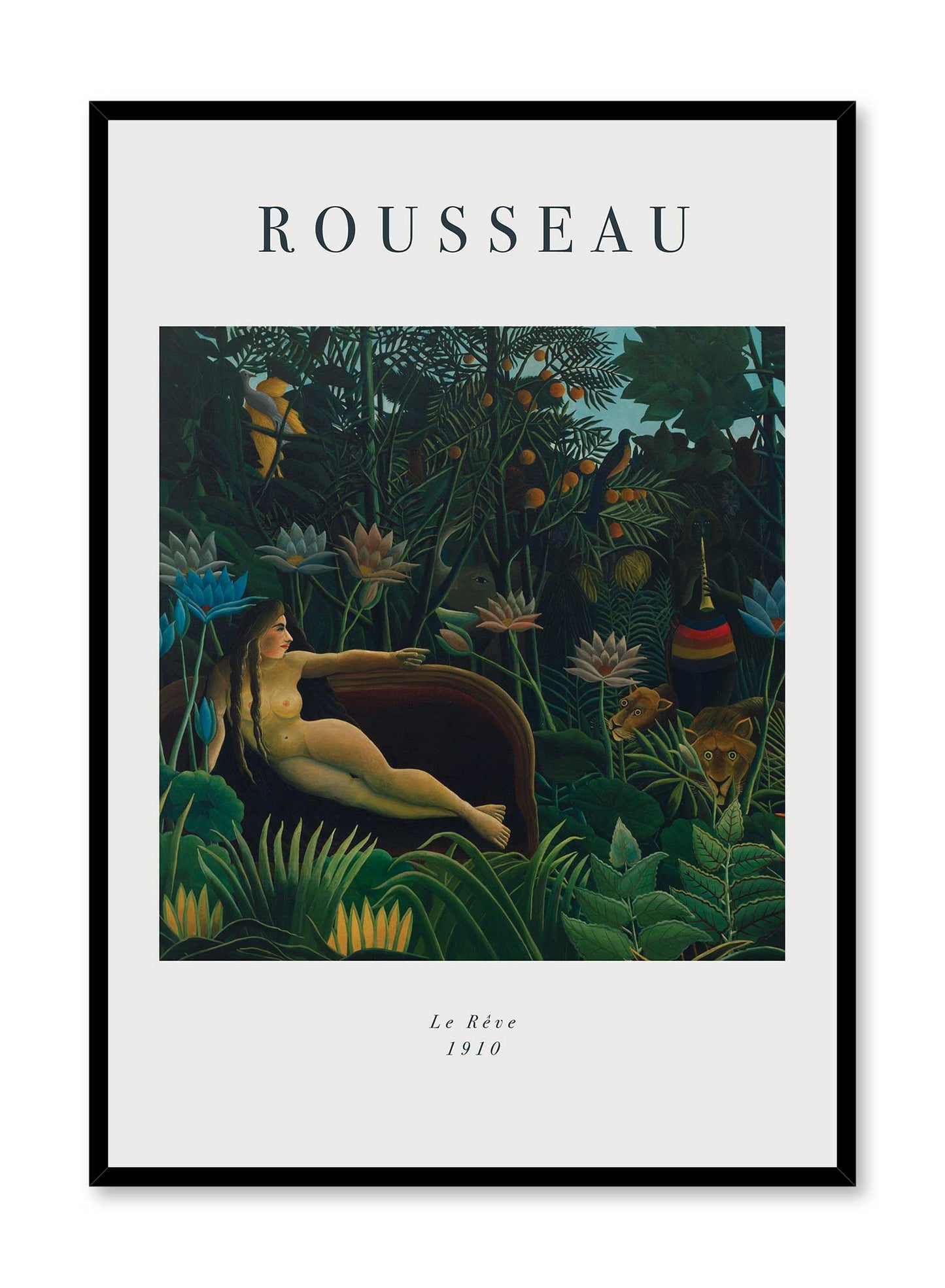 The Dream is a minimalist artwork by Opposite Wall of Henri Rousseau's Le Rêve from 1910.