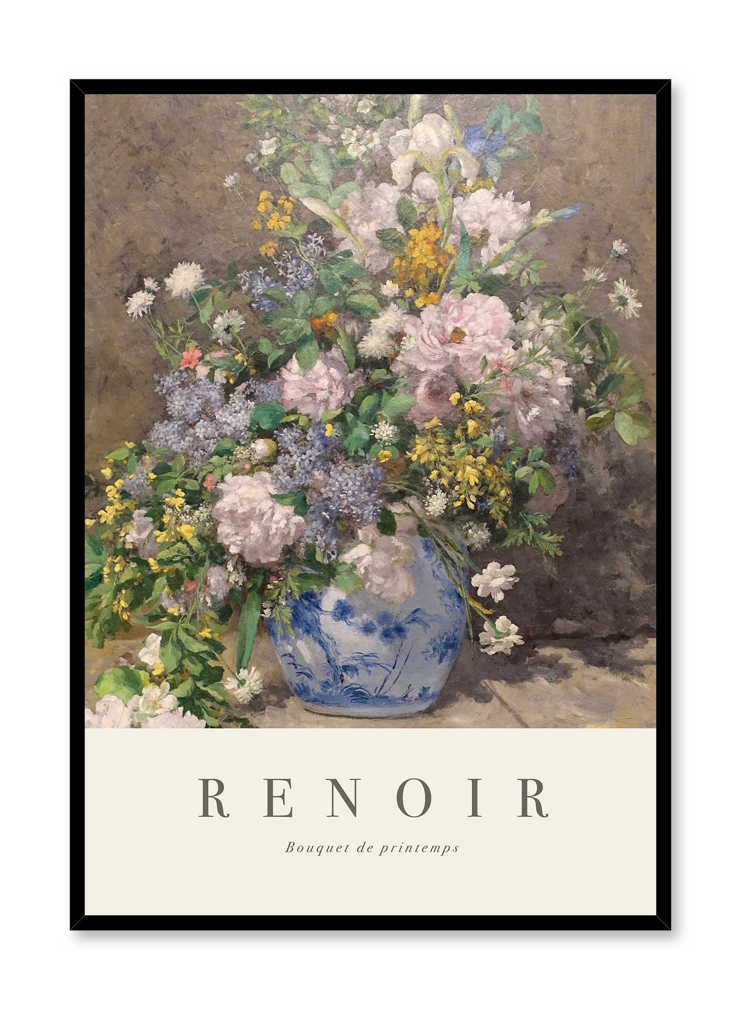 Renoir’s Spring Bouquet is a minimalist artwork by Opposite Wall of Pierre-Auguste Renoir's Bouquet de printemps.