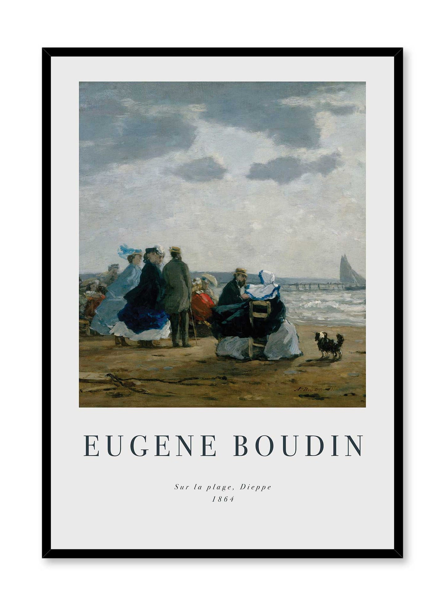 On the Beach, Dieppe is a minimalist artwork by Opposite Wall of Eugene Boudin's Sur la plage, Dieppe from 1864.