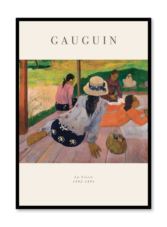 La Siesta is a minimalist artwork by Opposite Wall of Paul Gauguin's La Sieste from 1892 to 1894.