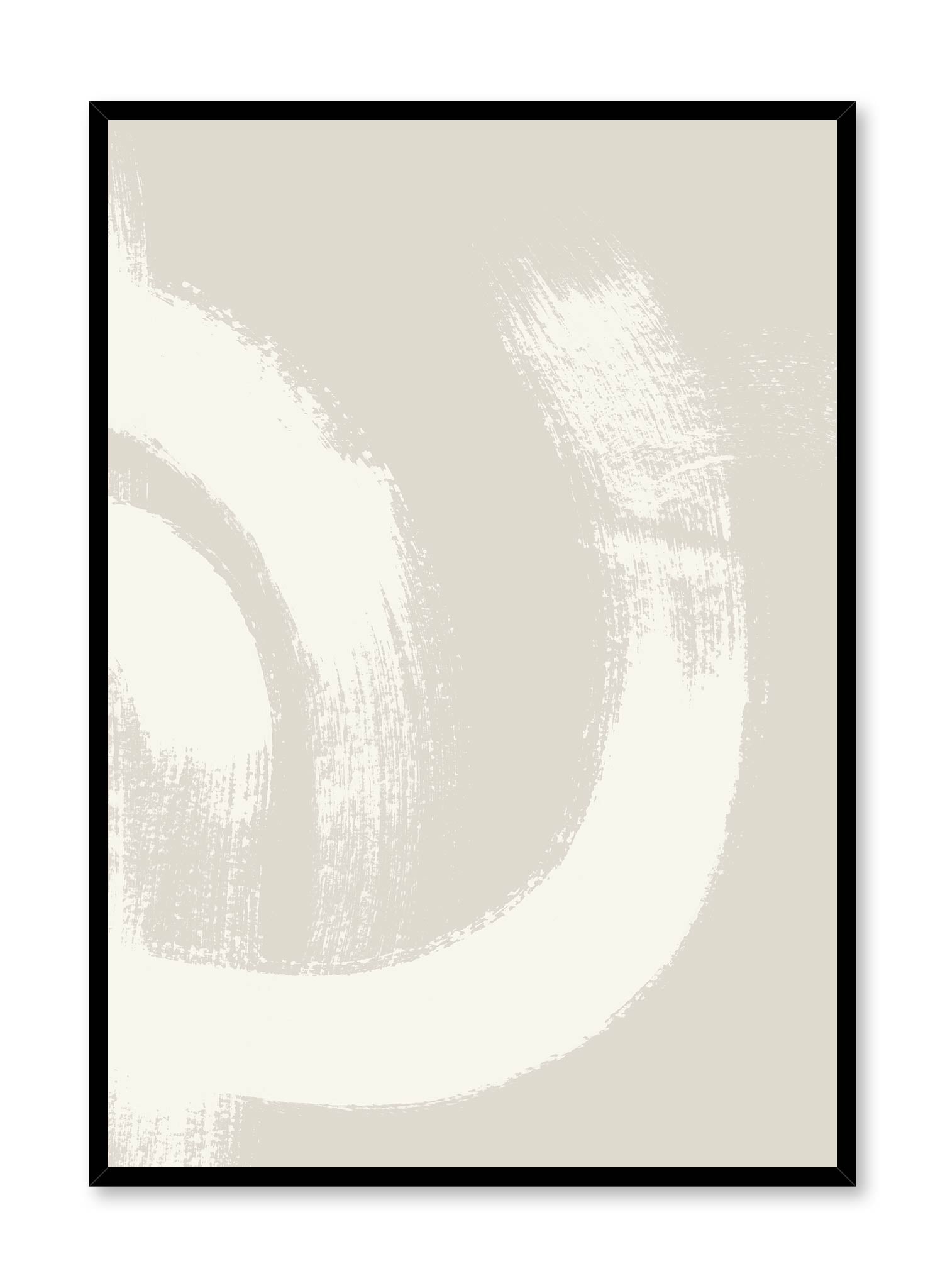 Muslin is a minimalist abstract illustration of circular brush strokes of white paint by Opposite Wall.