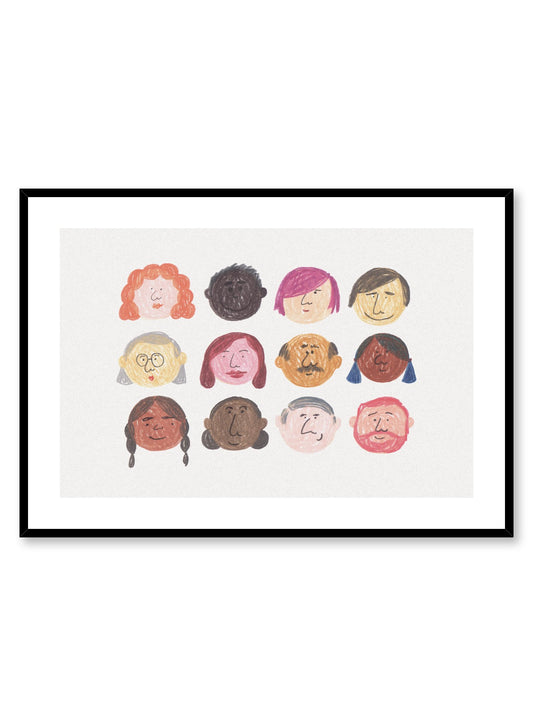 Melanin Rainbow is a minimalist illustration by Opposite Wall of a collection of 12 different skin colours to promote diversity.