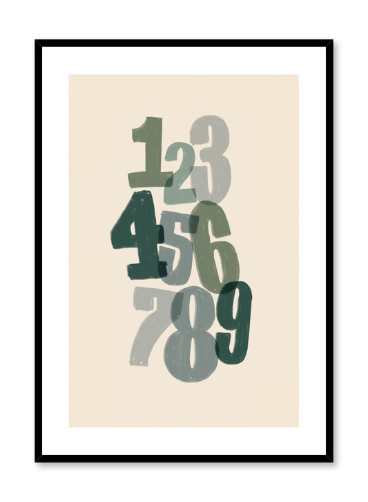 What’s your number? is a minimalist typography by Opposite Wall of overlapping numbers from one to nine.