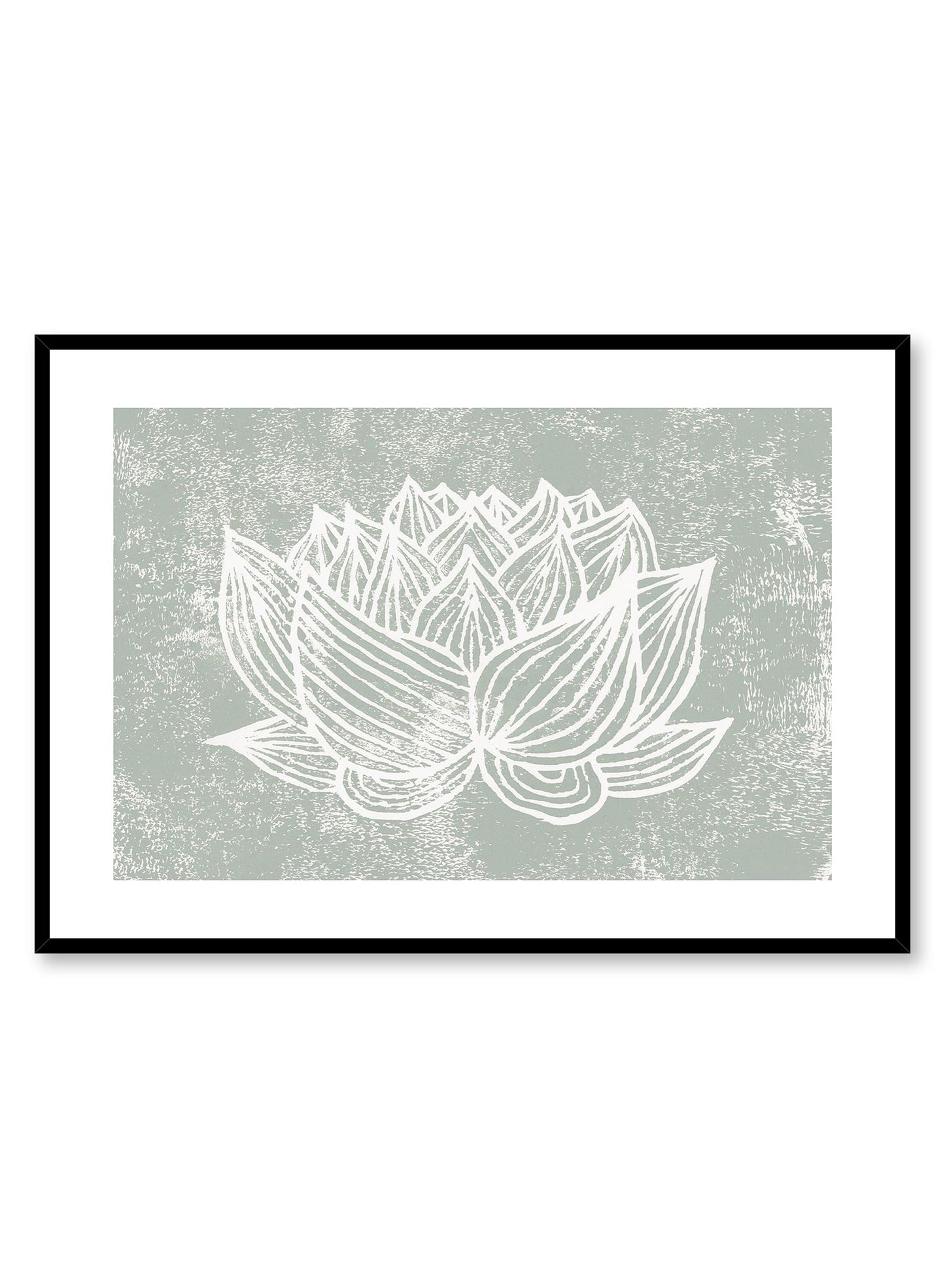 Lotus is a minimalist illustration by Opposite Wall of a huge lotus flower resembling a centerpiece.