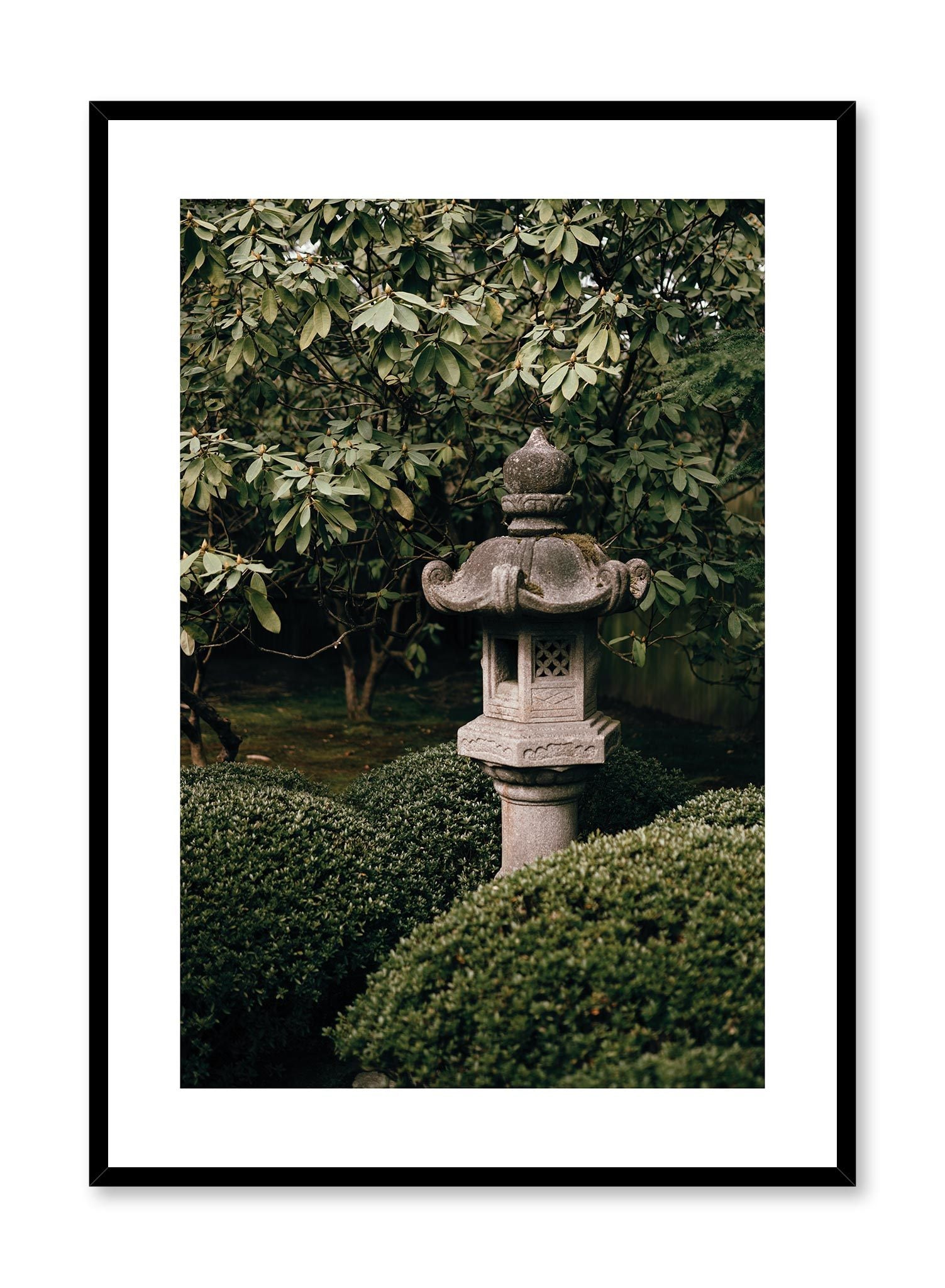 Temple is a minimalist photography by Opposite Wall of a Japanese lantern commonly found in temples.