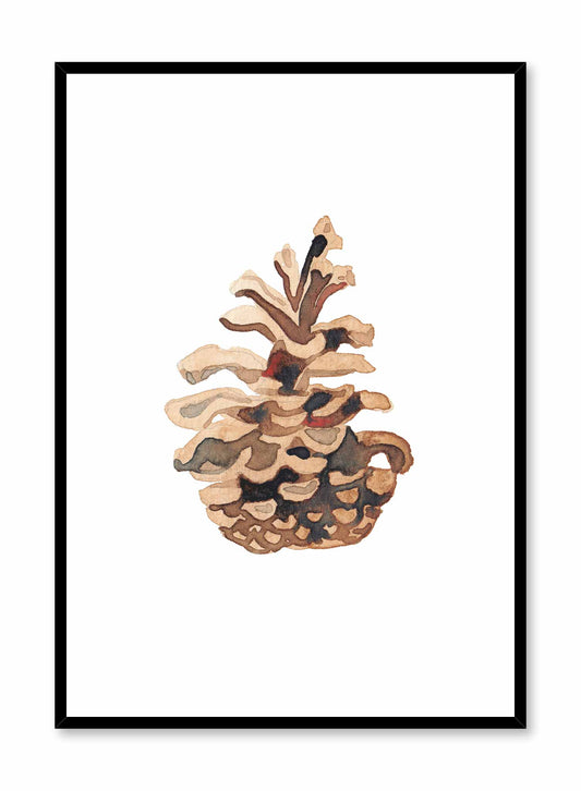 Pine Cone Drawing, Poster | Oppositewall.com