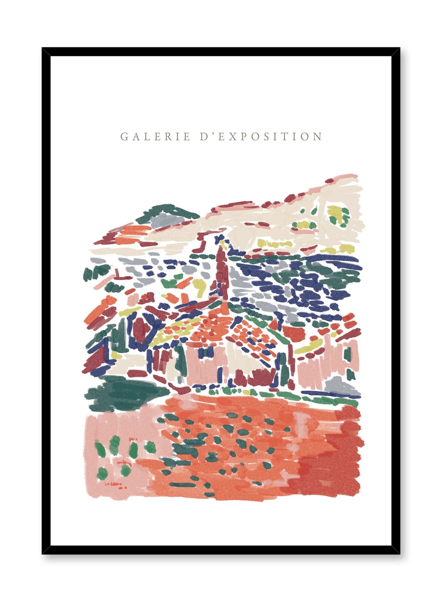 Abstract Colorful Landscape Illustration, Poster | Oppositewall.com