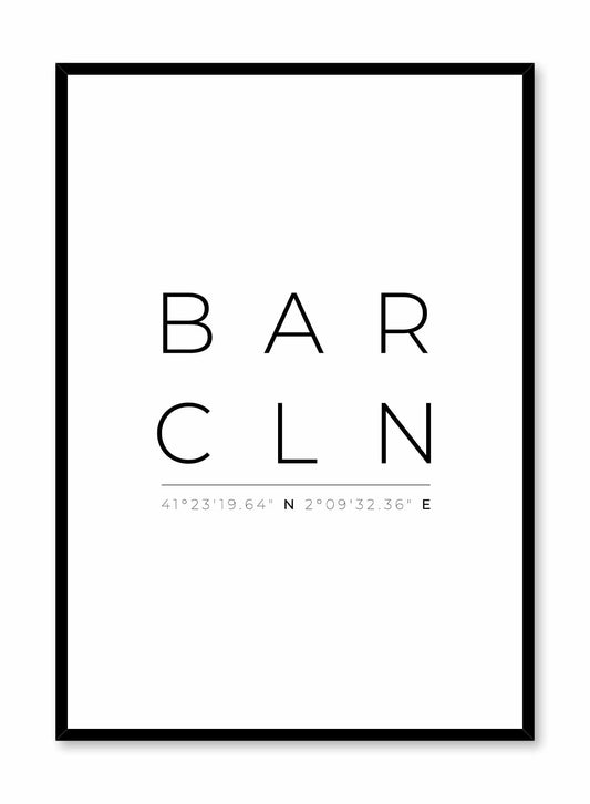 Barcelona Typography, Poster | Oppositewall.com