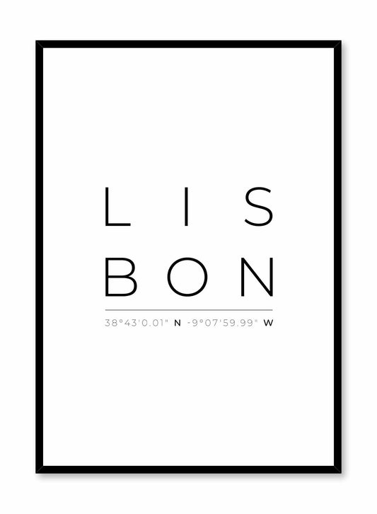Lisbon Typography, Poster | Oppositewall.com