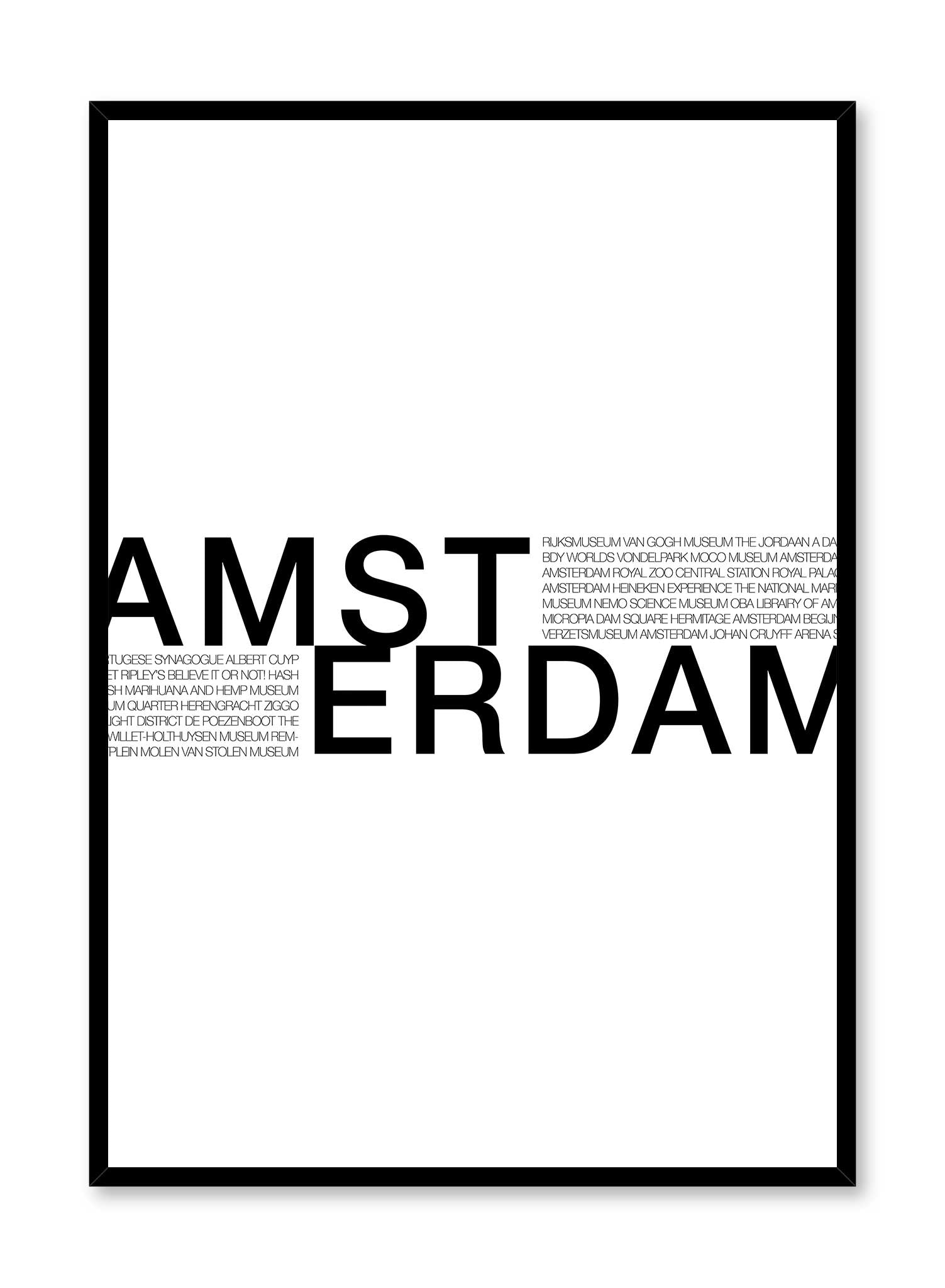 Amsterdam Typography, Poster | Oppositewall.com