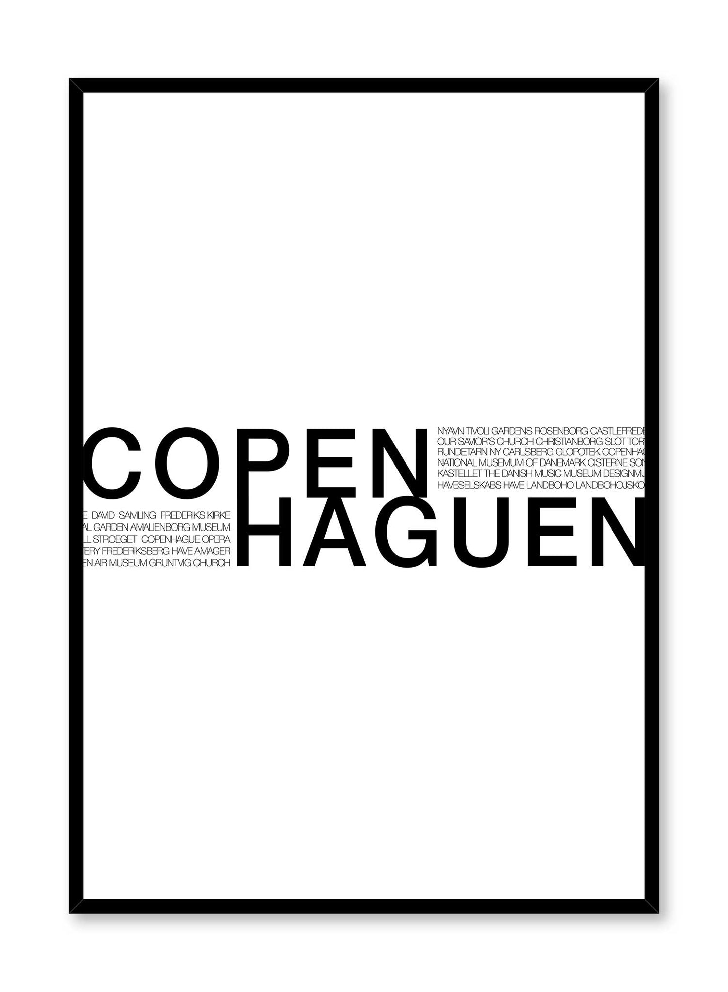 Copenhaguen Typography, Poster | Oppositewall.com