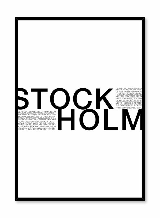 Stockholm Typography, Poster | Oppositewall.com