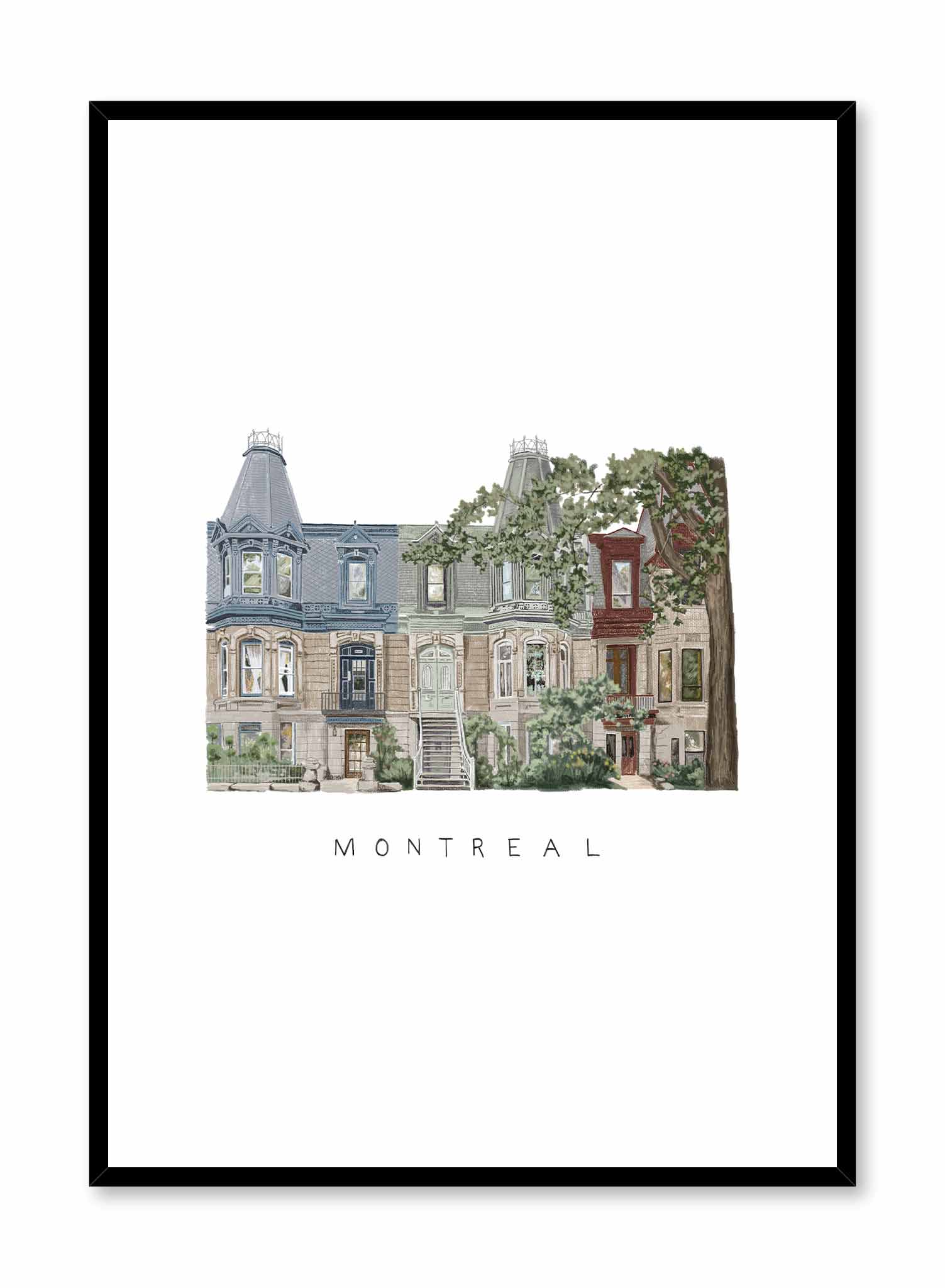 Montreal neighbourhood  Illustration, Poster | Oppositewall.com