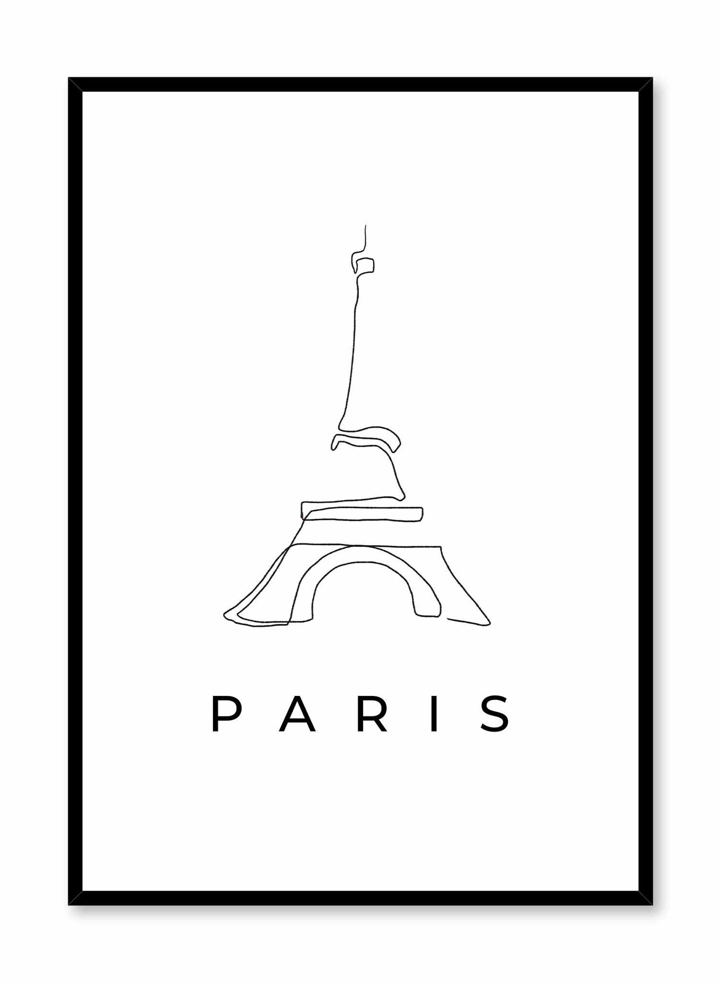 Paris Typography and line art, Poster | Oppositewall.com