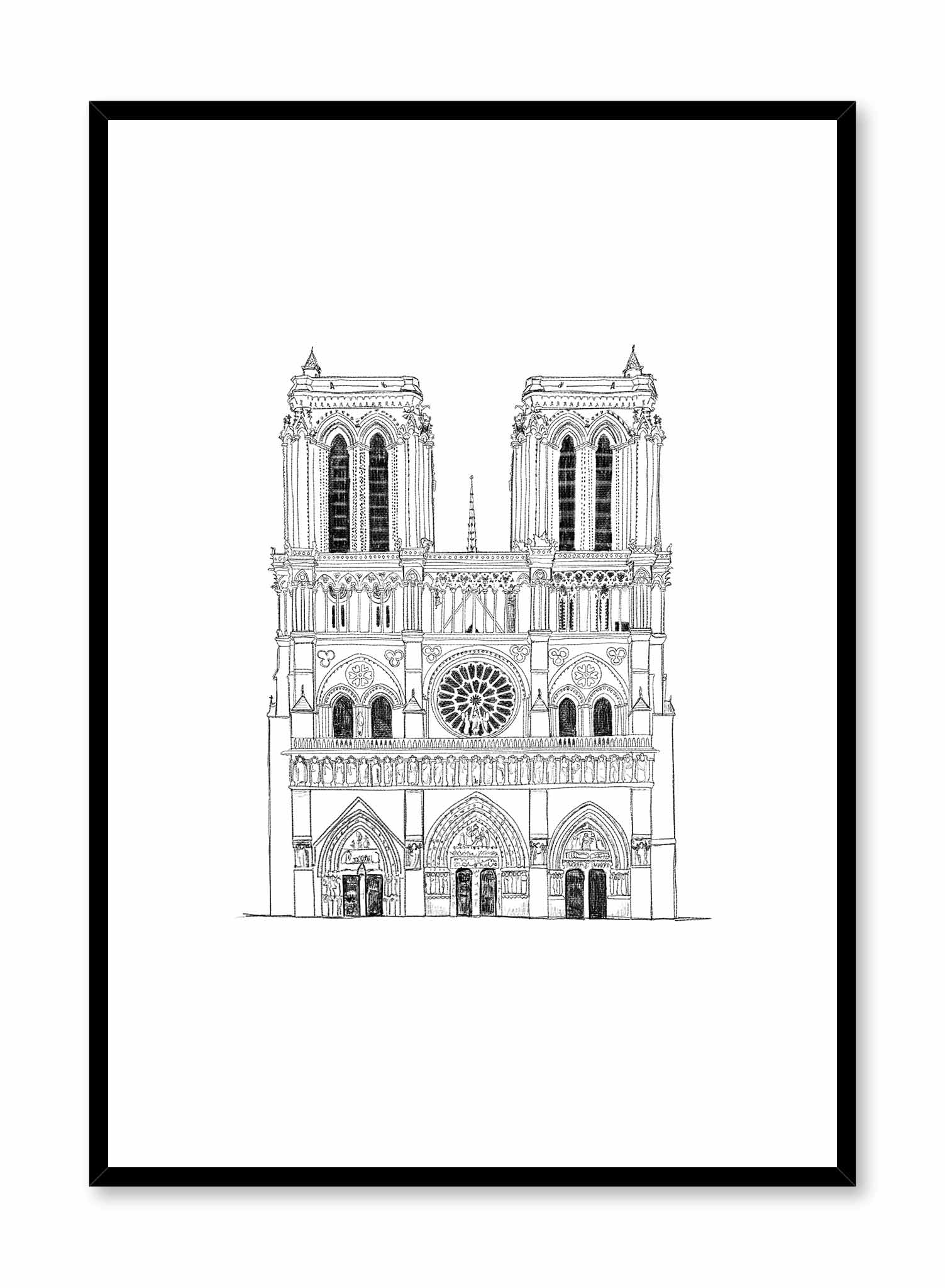 Notre-Dame de Paris Sketch, Poster | Oppositewall.com