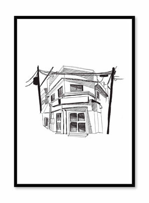 Tokyo Neighbourhood Sketch, Poster | Oppositewall.com