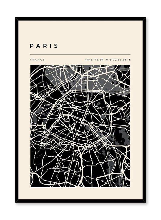 Paris Map, Poster | Oppositewall.com