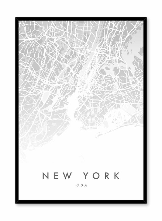 New York Map, Poster | Oppositewall.com