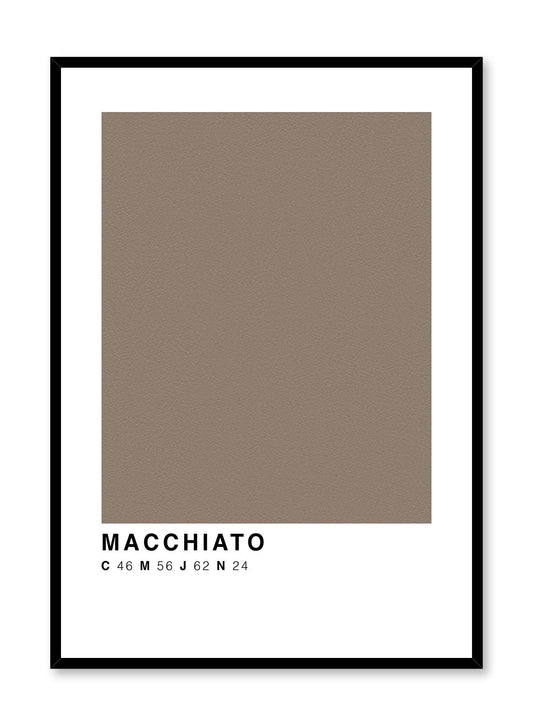 Macchiato graphic illustration with its CMYK color code, Poster | Oppositewall.com