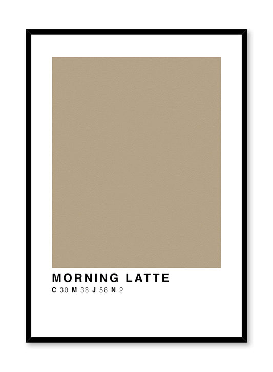 Latte graphic illustration with its CMYK color code, Poster | Oppositewall.com