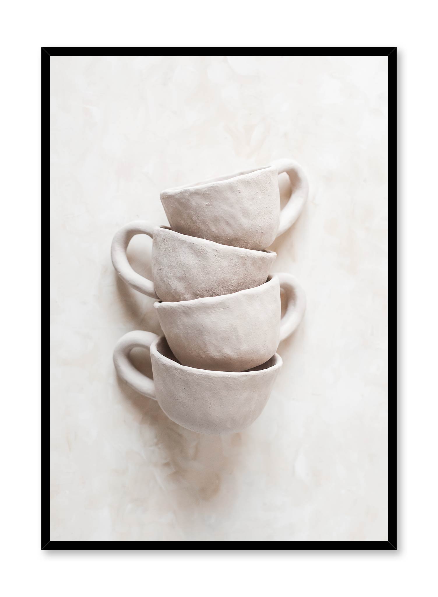 Clay white cups photography, Poster | Oppositewall.com
