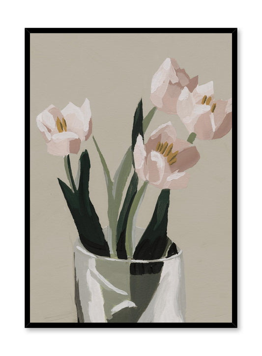 Vintage illustration of a still life showing flowers in a vase, Poster | Oppositewall.com