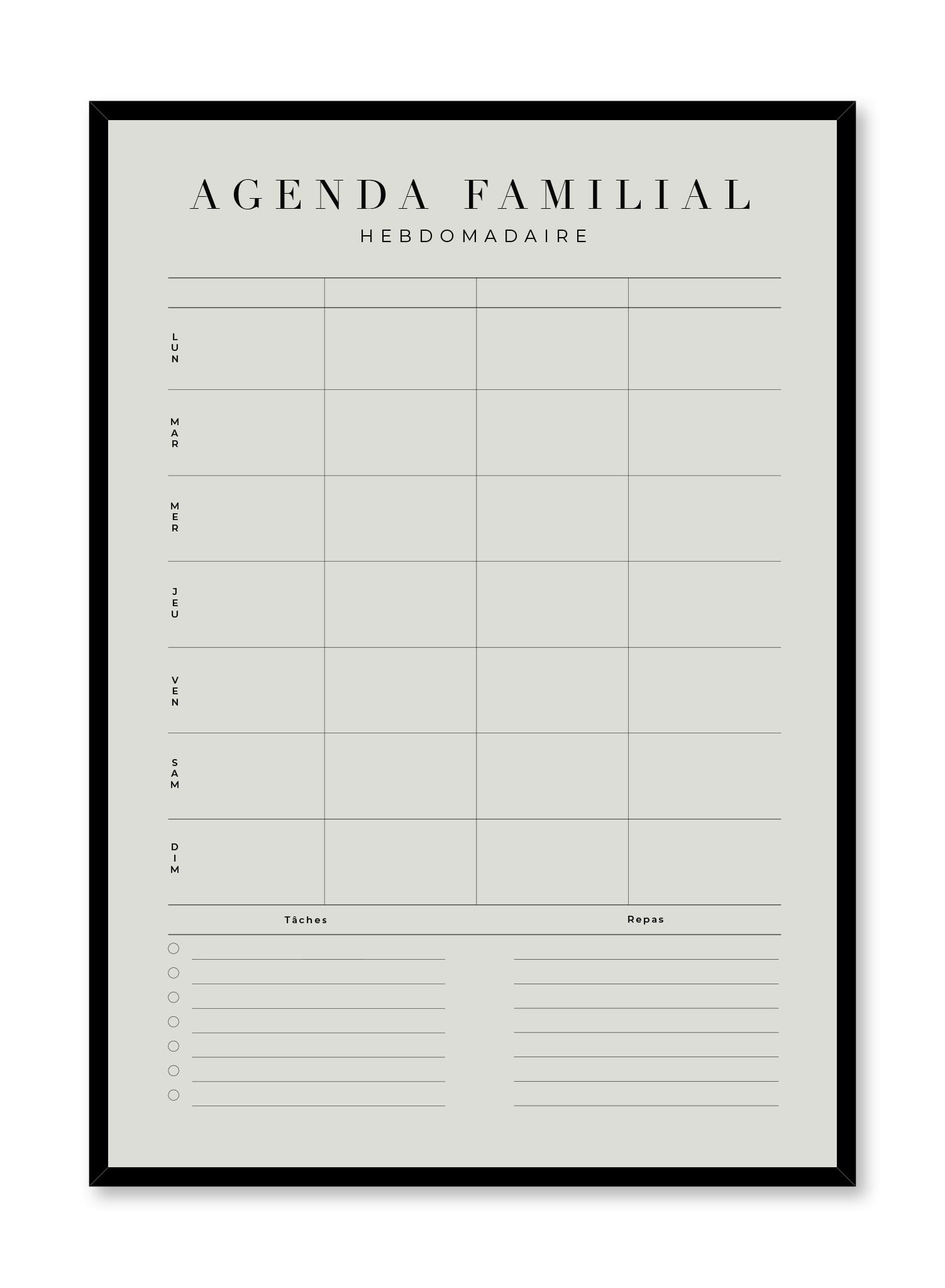 Agenda familial  Découvrez les planificateurs d'Opposite Wall