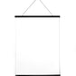 Scandinavian black oak poster wall hanger by Opposite Wall - Front of the poster hanger - Size 20 inches