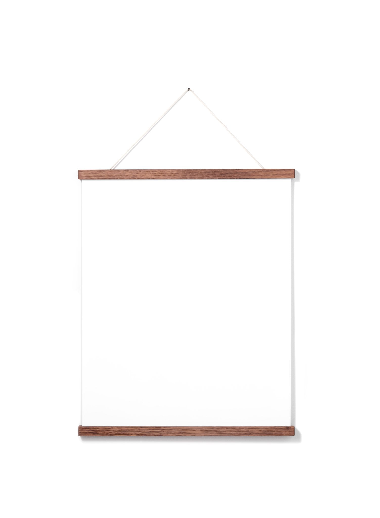 Scandinavian dark oak poster wall hanger by Opposite Wall - Front of the poster hanger - Size 16 inches
