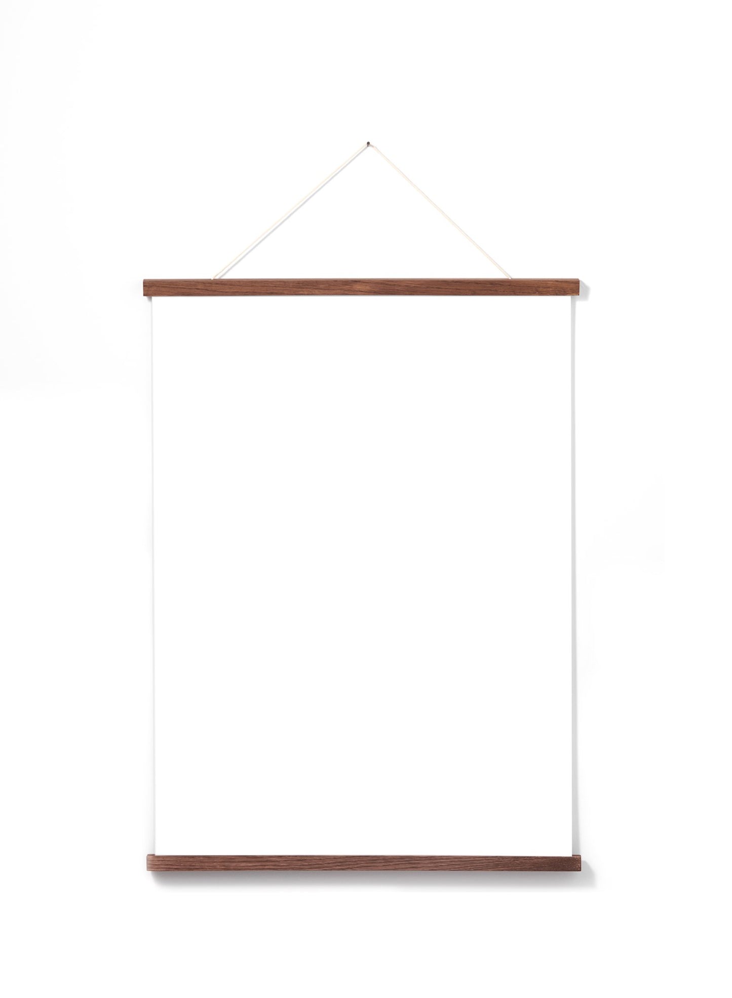 Scandinavian dark oak poster wall hanger by Opposite Wall - Front of the poster hanger - Size 20 inches