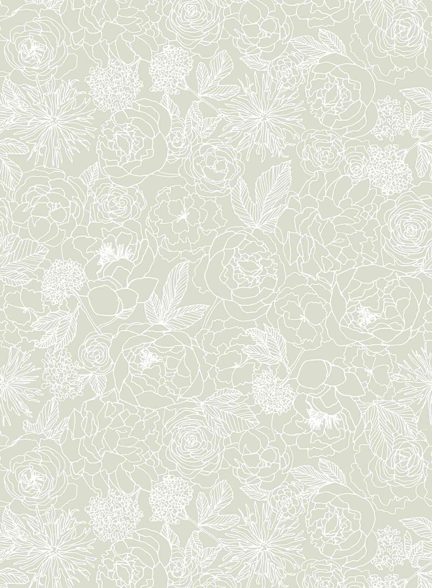 Corsage | Peony Flowers Pattern Wallpaper by Opposite Wall