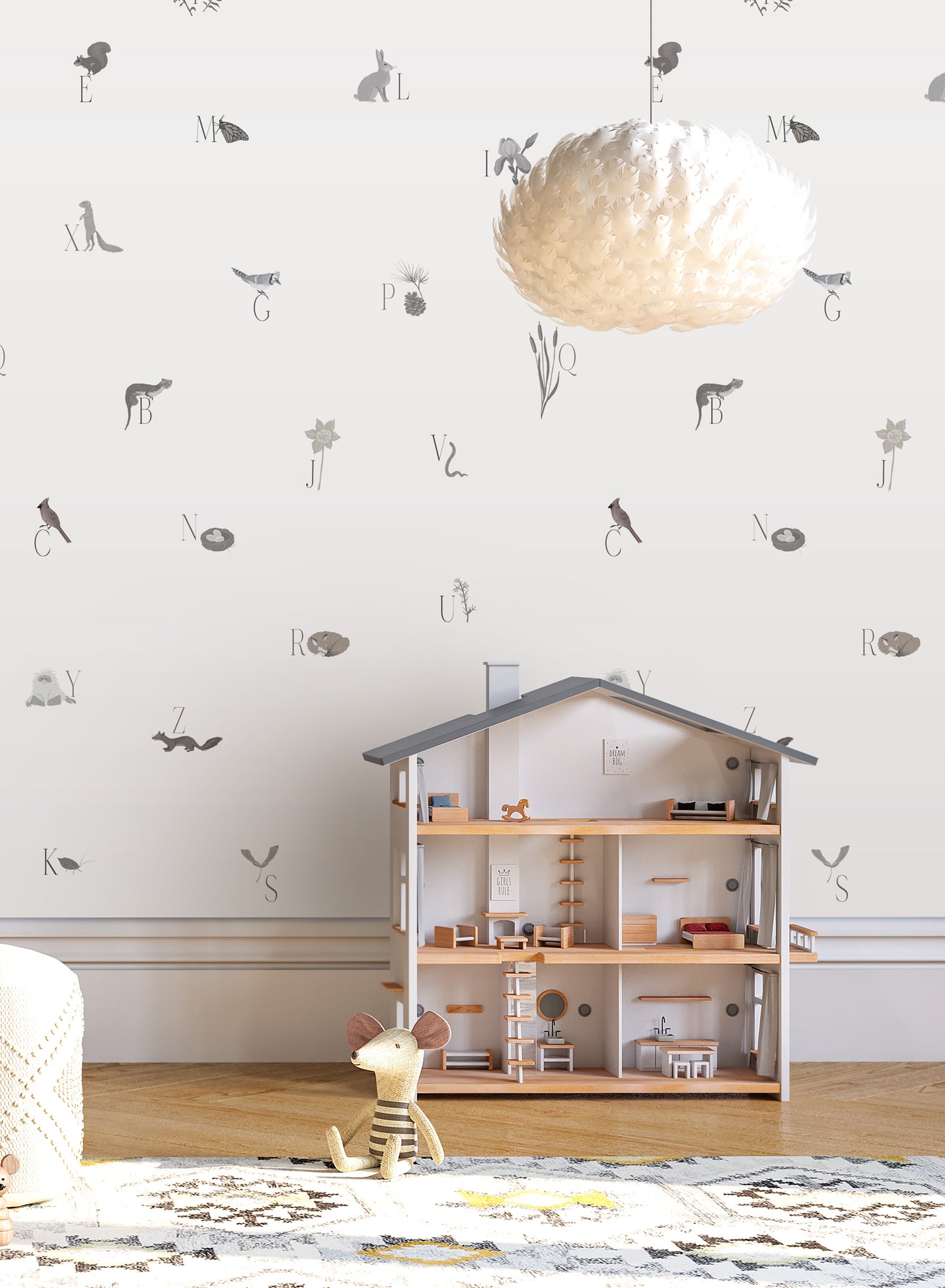 Woodland Lesson in French, Wallpaper
