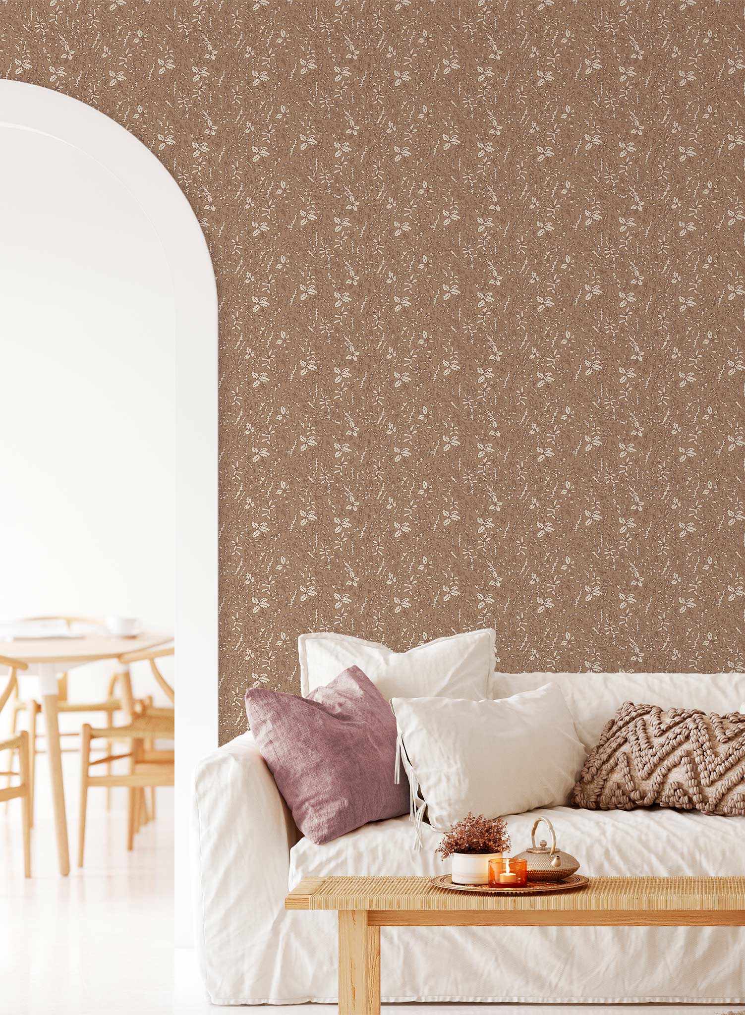 Mossy is a minimalist wallpaper by Opposite Wall of a pattern reminiscent of a moss mat in nature.