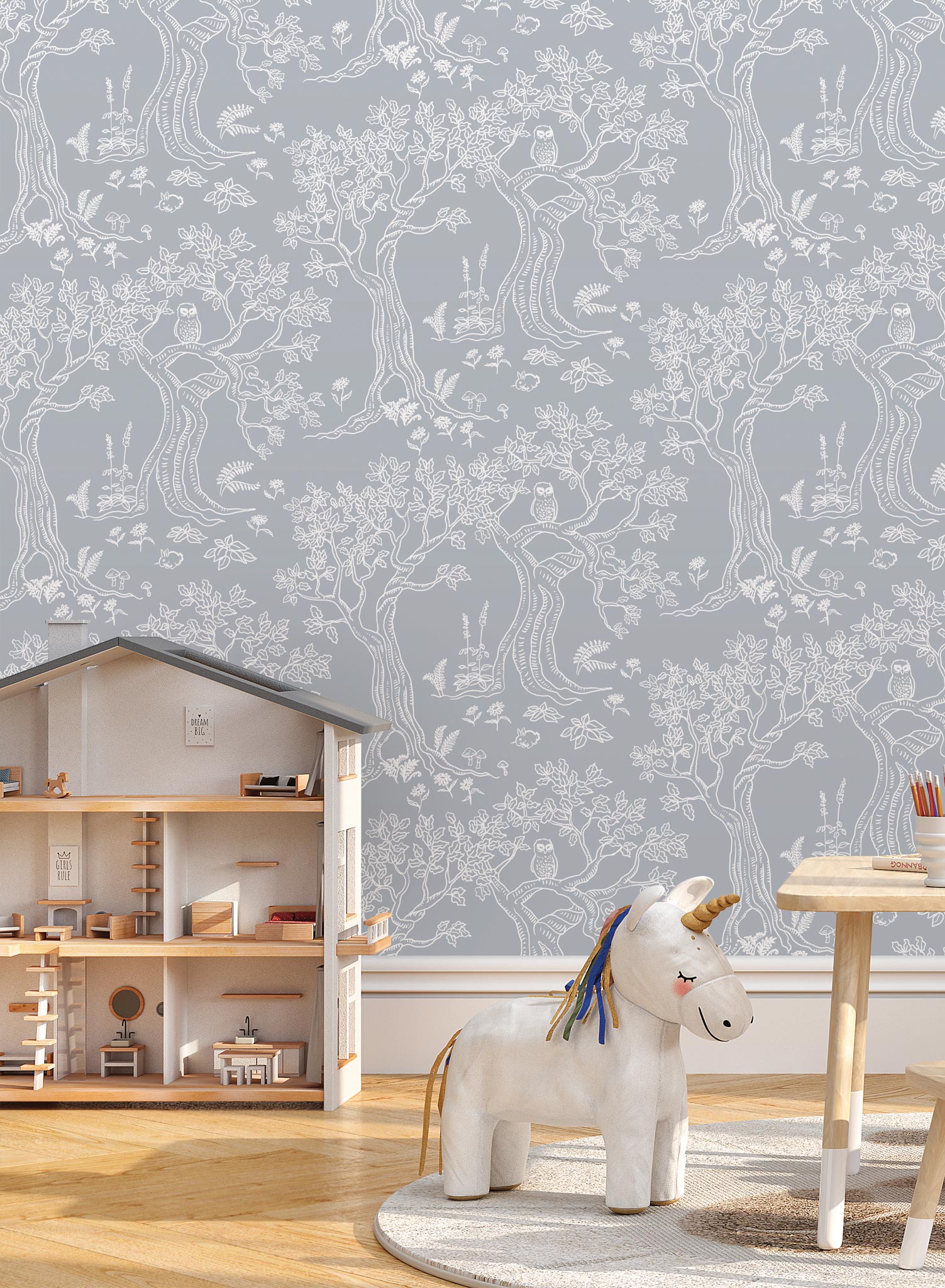 Enchanted is a minimalist wallpaper by Opposite Wall of a enchanted trees