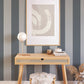 Bengale is a minimalist wallpaper by Opposite Wall of the classic two-tone vertical stripes.